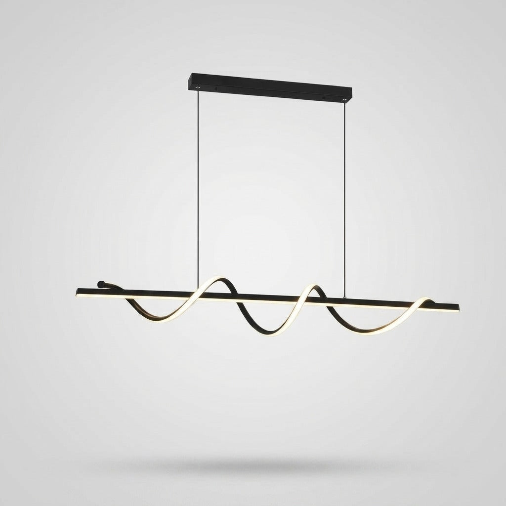 Suspension vague et barre linéaire en métal design moderne