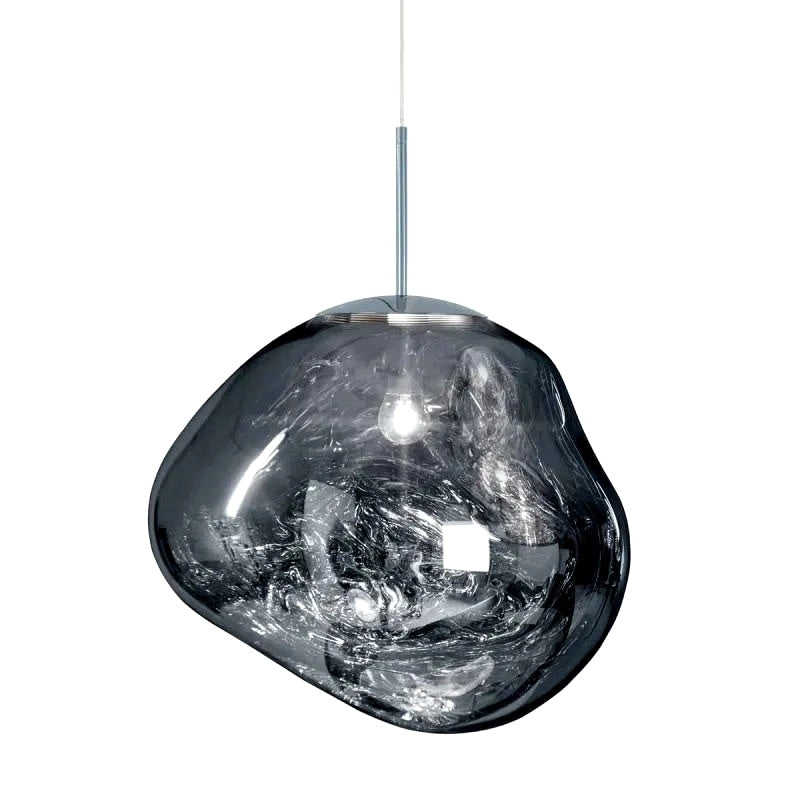 Dimensions suspension verre coloré forme organique