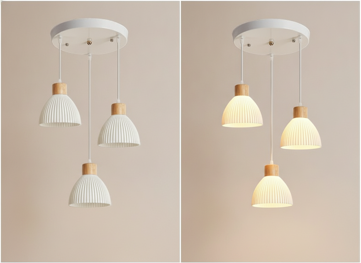 Suspension en bois design scandinave