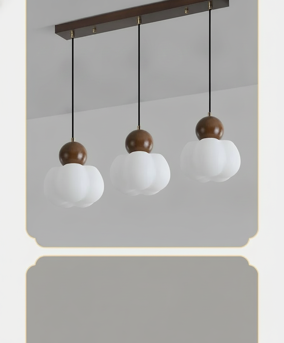 Suspension en bois design vintage