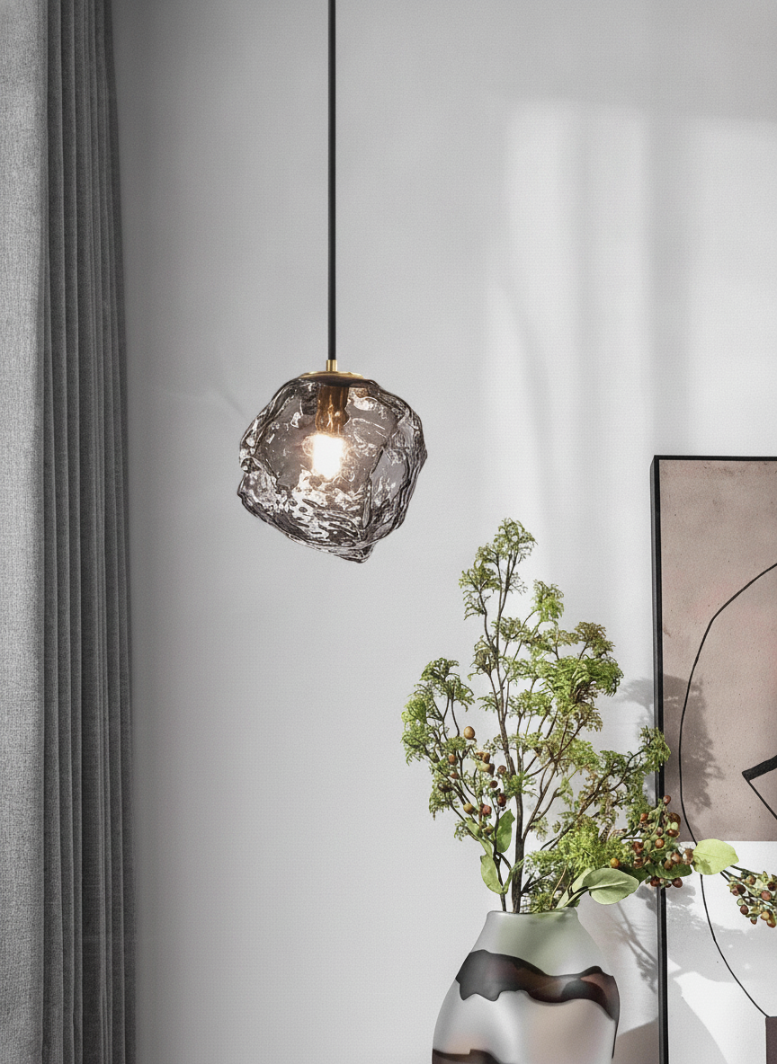 Suspension en verre forme minérale