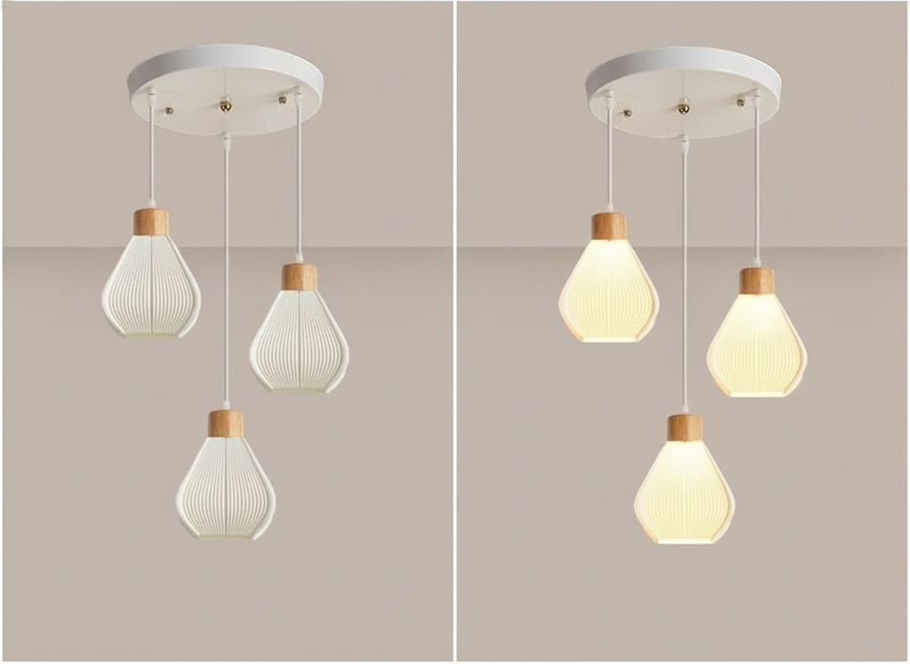 Suspension en bois design scandinave