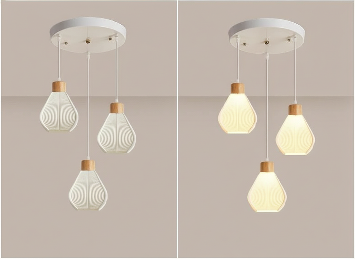 Suspension en bois design scandinave