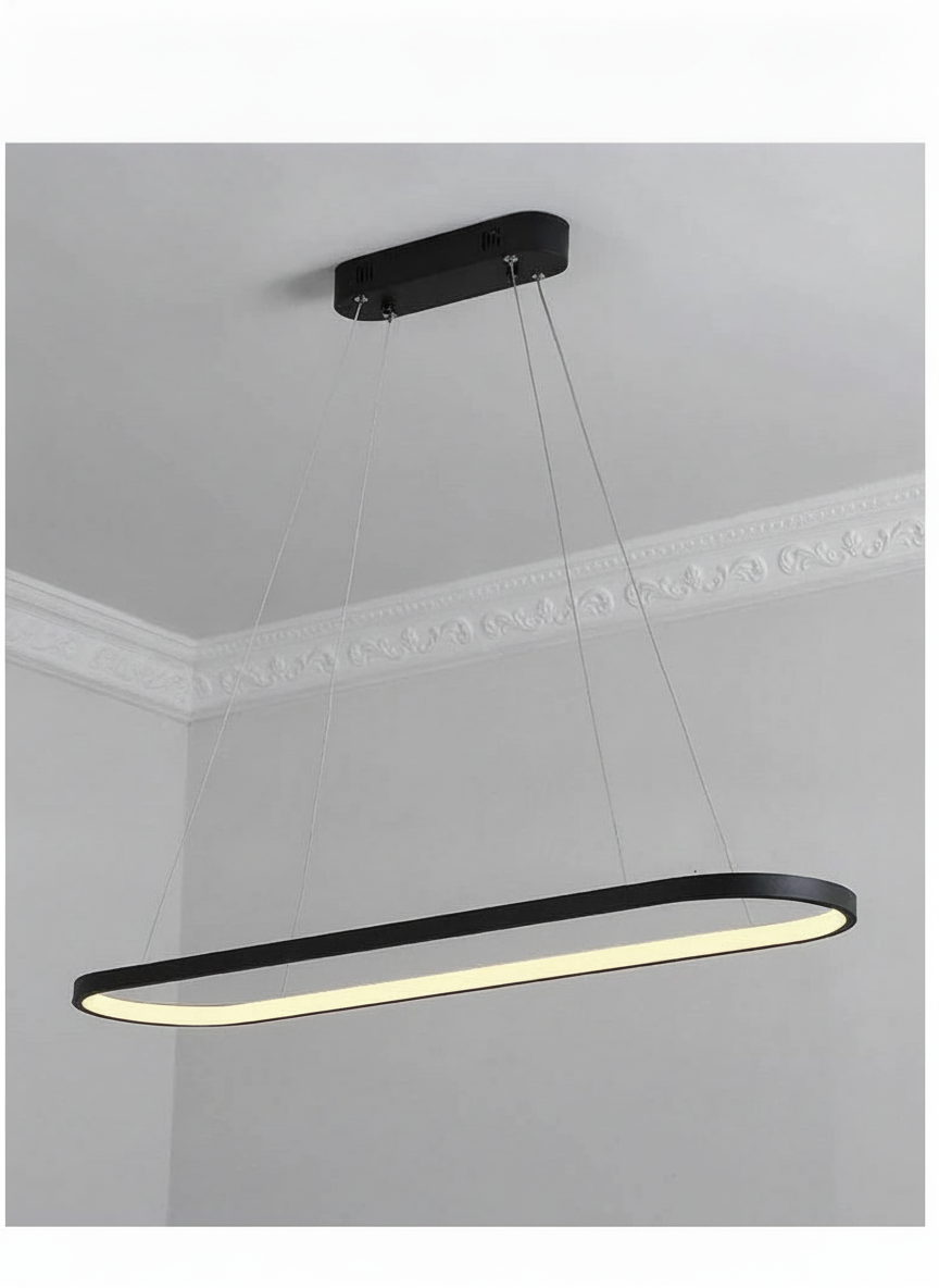 Suspension ovale en métal design moderne
