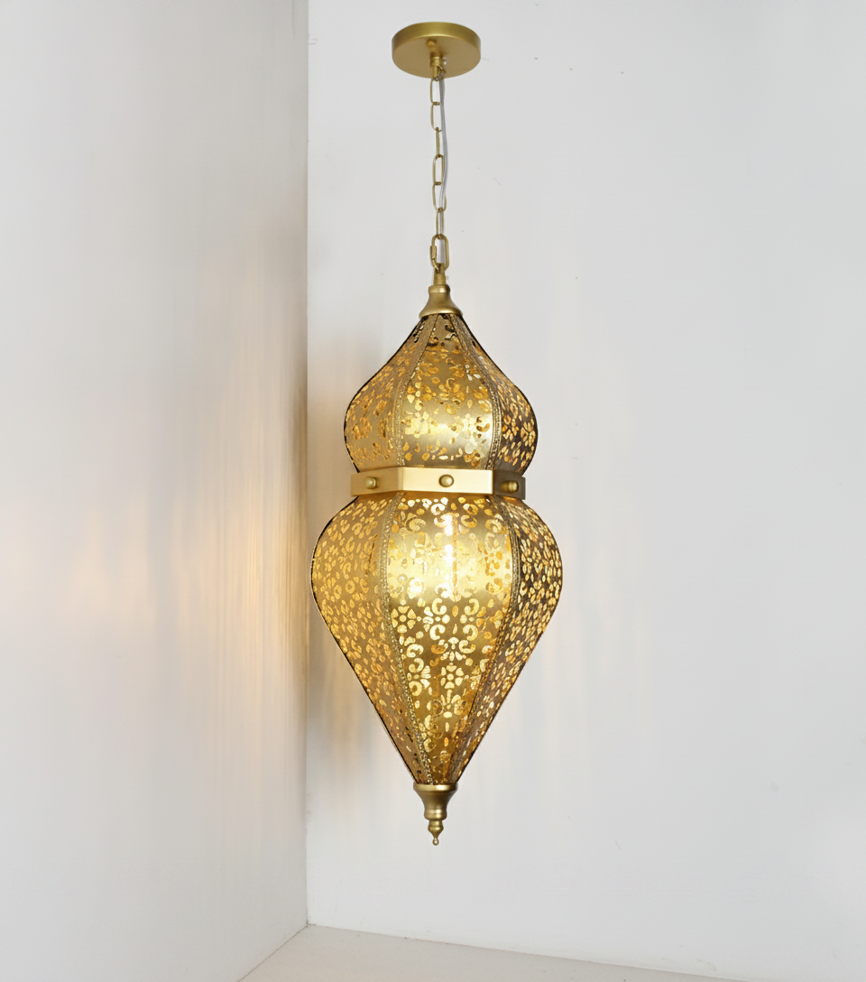 Suspension goutte en métal design classique