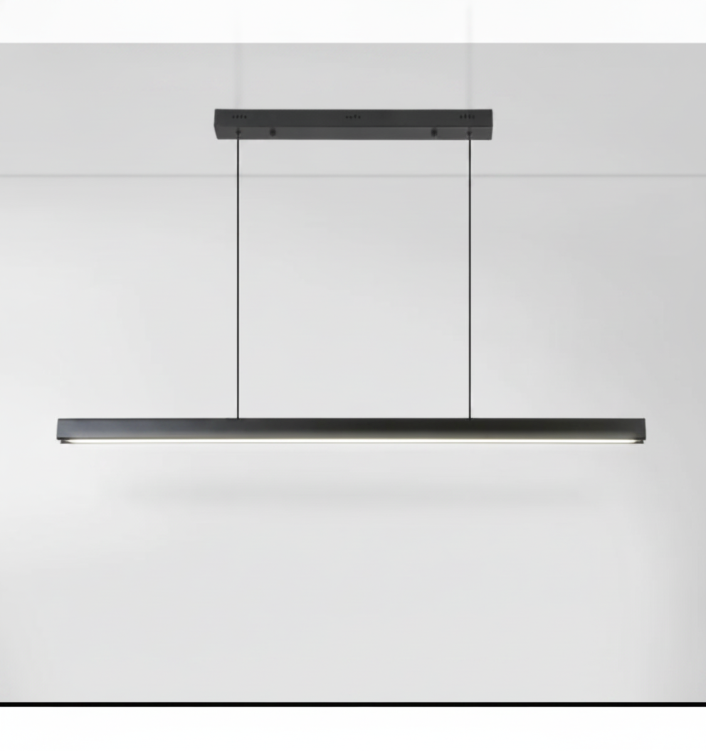 Suspension linéaire en bois et métal design moderne