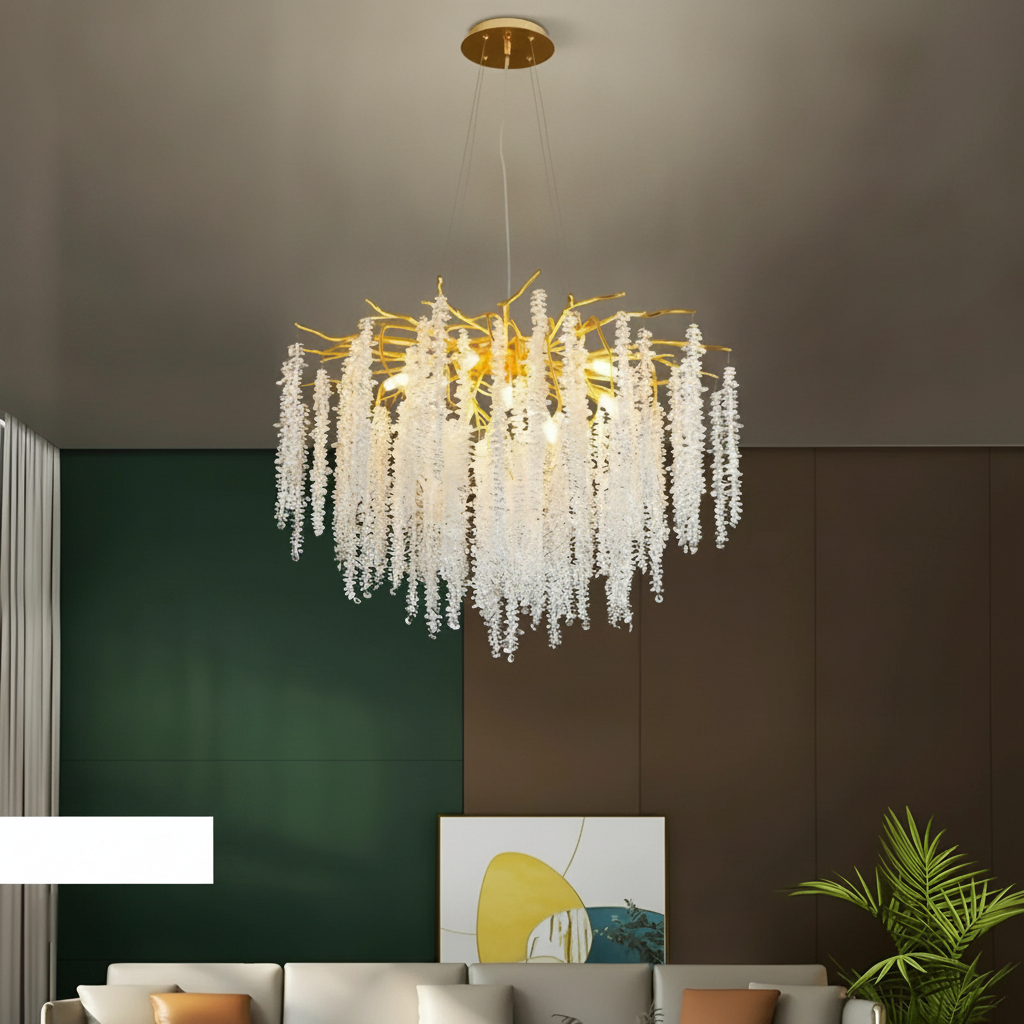 Lustre en cristal design moderne