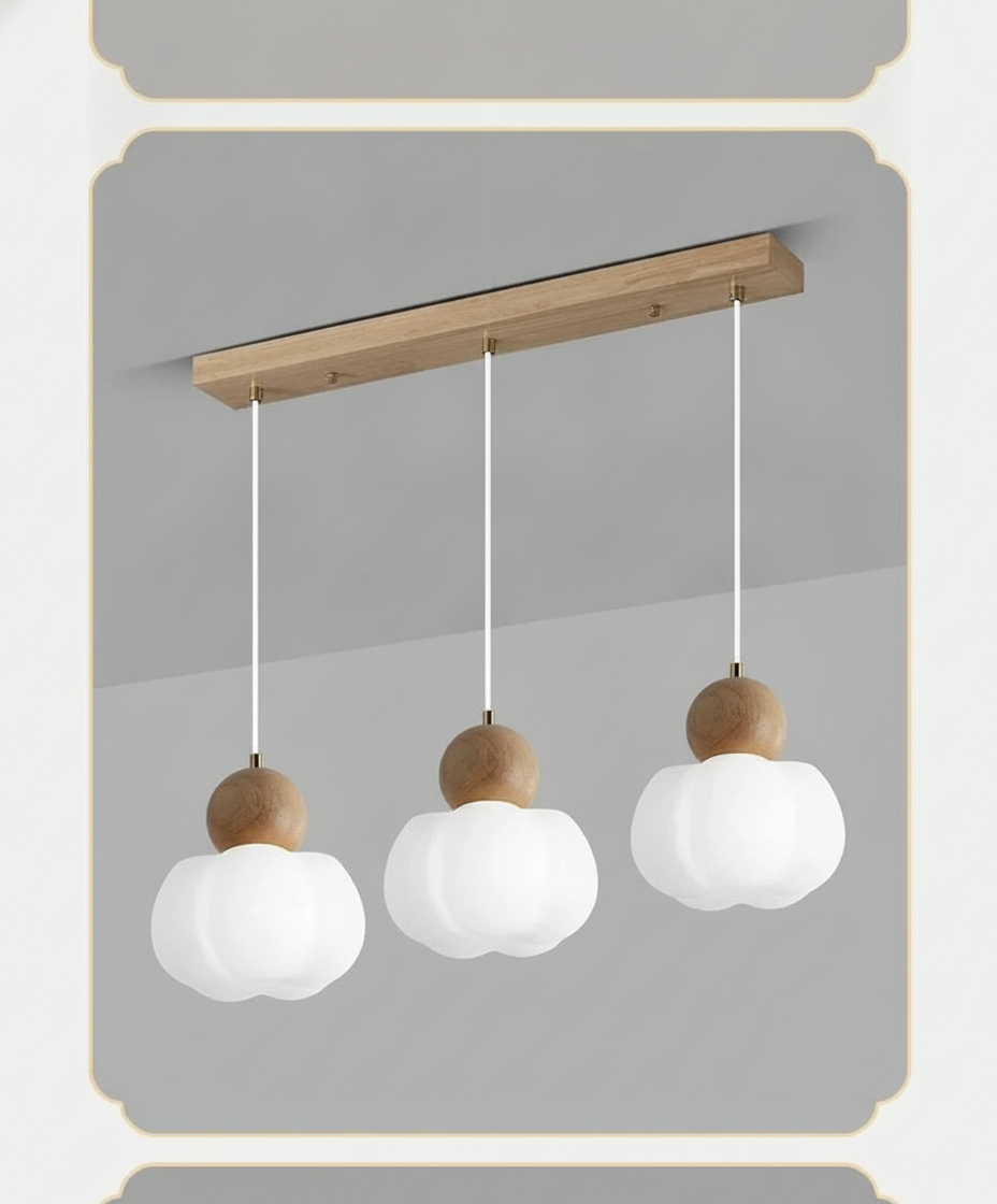 Suspension en bois design vintage