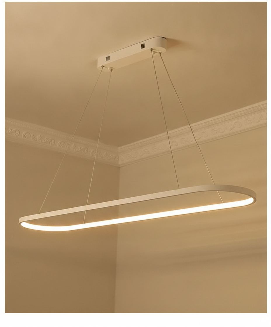 Suspension ovale en métal design moderne