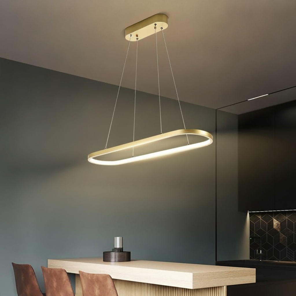 Suspension ovale en métal design moderne Image