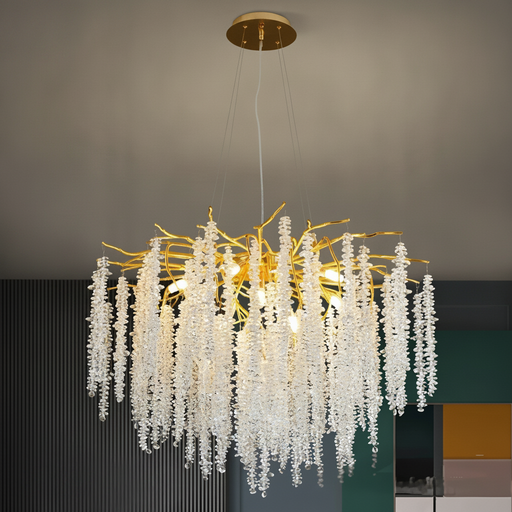 Lustre en cristal design moderne
