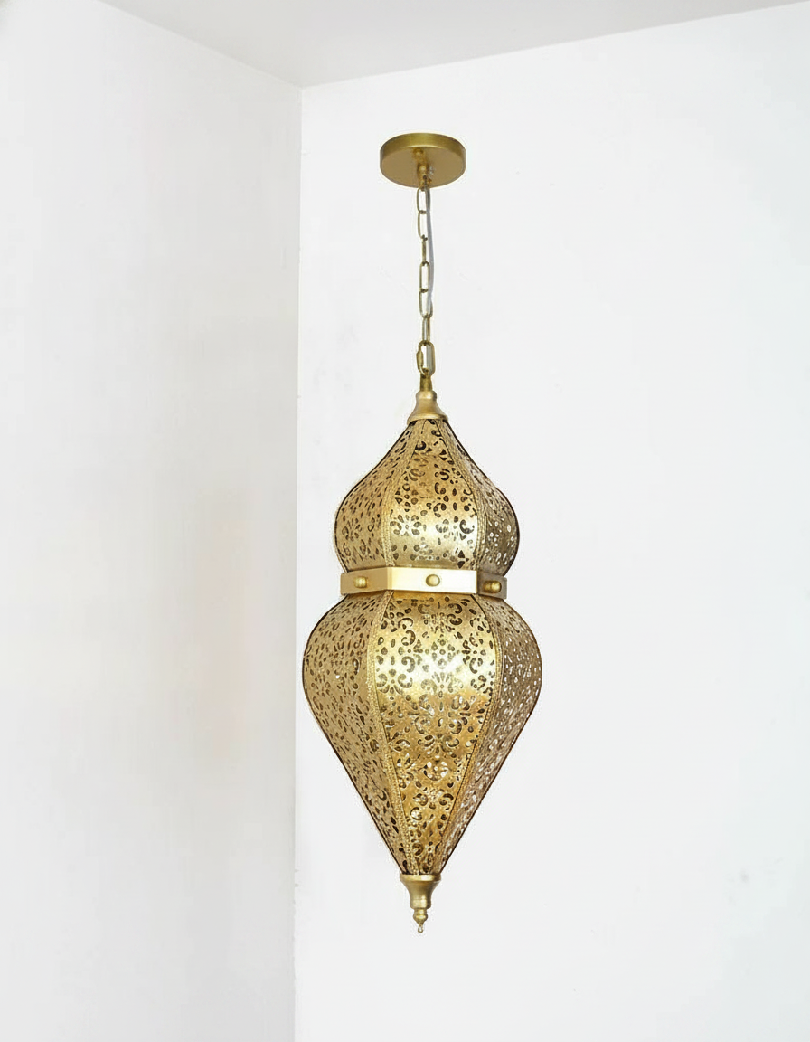 Suspension goutte en métal design classique