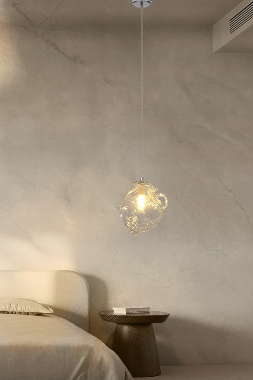 Suspension en verre forme minérale
