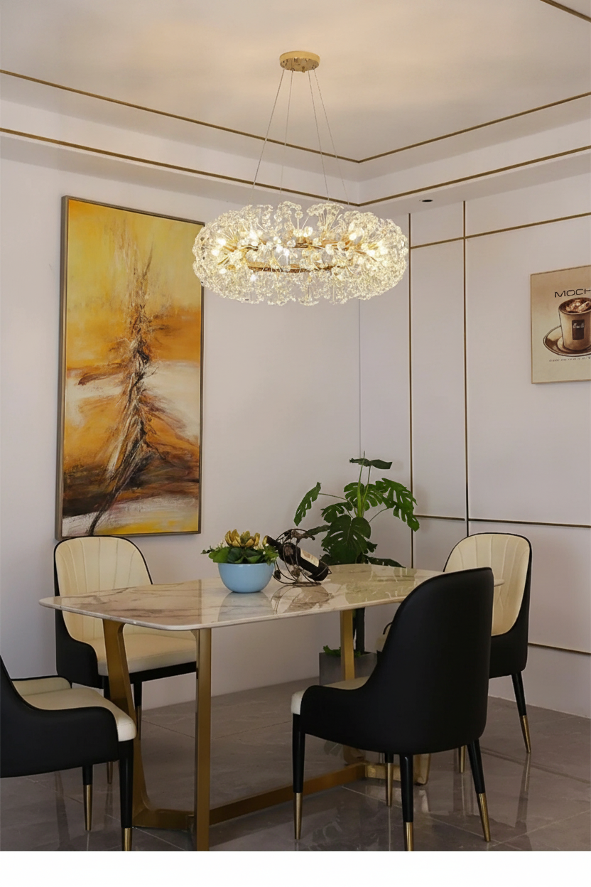 Suspension en cristal design contemporain