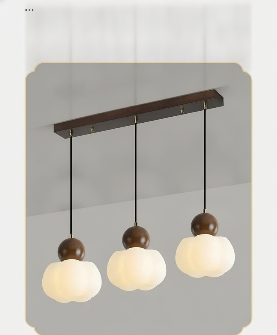 Suspension en bois design vintage