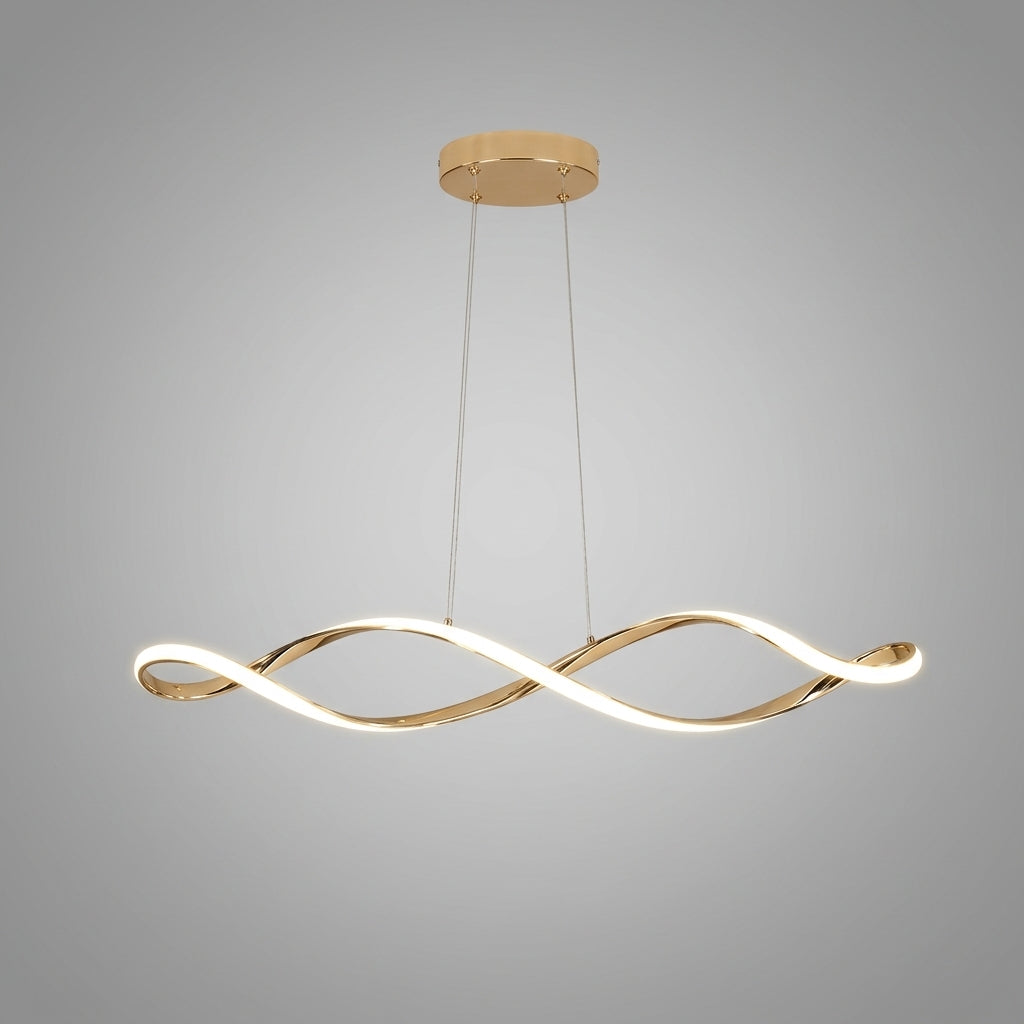 Suspension vague forme linéaire en métal design classique