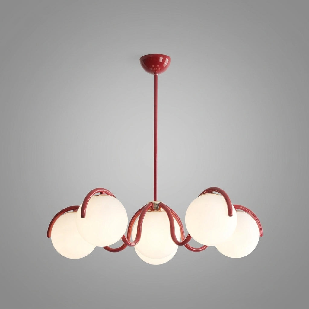 Suspension boule en verre design moderne