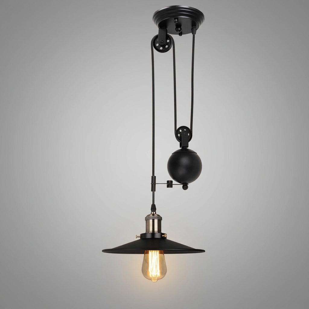 Suspension cloche en métal design industriel