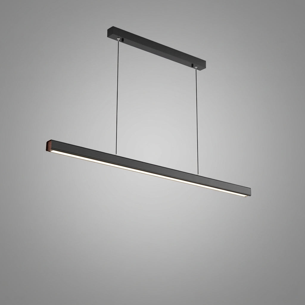 Suspension linéaire en bois et métal design moderne