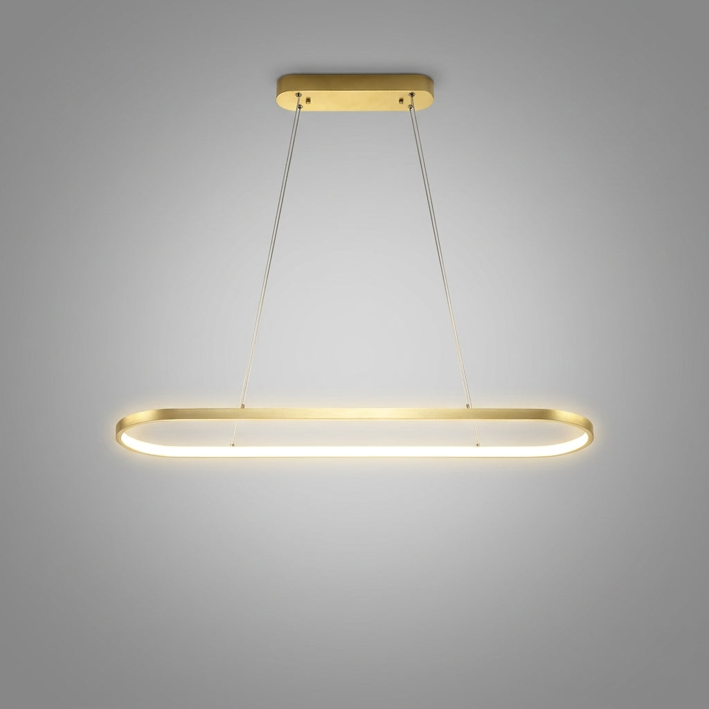 Suspension ovale en métal design moderne