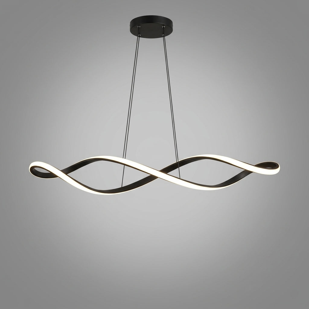 Suspension vague forme linéaire en métal design classique