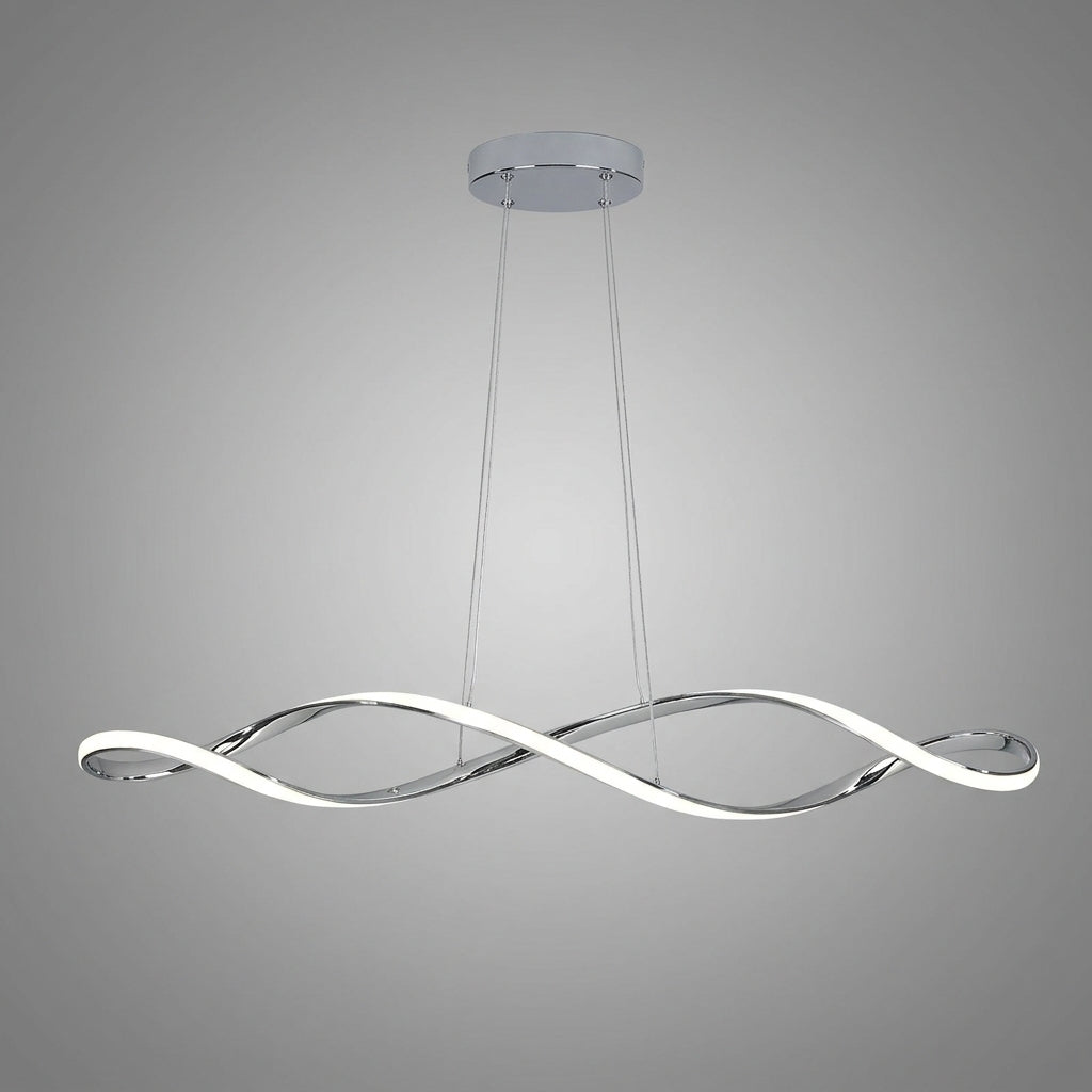 Suspension vague forme linéaire en métal design classique