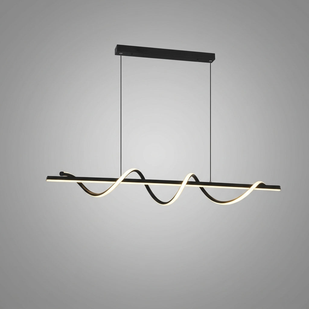 Suspension vague et barre linéaire en métal design moderne